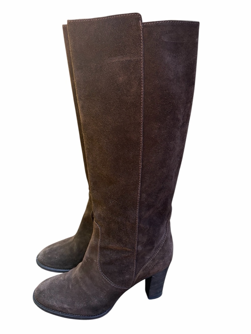 J.Crew Italian Suede Chocolate Brown Tall Boots Size 8